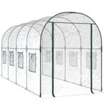 Tuinkas 160x400x190 cm PVC en gepoedercoat staal transparant, Verzenden, Nieuw