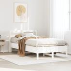 vidaXL Bedframe zonder matras massief grenenhout wit 75x190, Eenpersoons, Verzenden, Wit, Nieuw