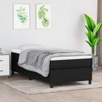 vidaXL Boxspring bed 100x200 cm stof zwart, Huis en Inrichting, 100 cm, Eenpersoons, Verzenden, Zwart