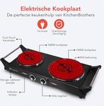2dekans | KitchenBrothers Elektrische Kookplaat - 2 Pits -, Witgoed en Apparatuur, Kookplaten, Ophalen of Verzenden, Gebruikt