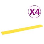 vidaXL Kabelbeschermers drempel 4 st 98,5 cm geel, Huis en Inrichting, Woonaccessoires | Tekstborden en Spreuken, Nieuw, Verzenden