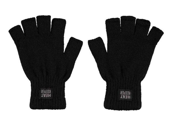 Heat Keeper Vingerloze heren thermo handschoenen zwart-S/M, Kleding | Heren, Mutsen, Sjaals en Handschoenen, Nieuw, Verzenden