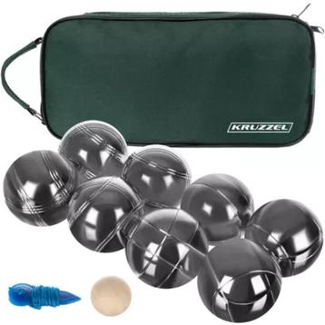 Kruzzel Boules Set - 8 Chromen Kogels met Draagtas - Perf... beschikbaar voor biedingen