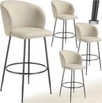 tectake® - Set van 4 Barkrukken Luana - Gestoffeerde Barkruk, Verzenden, Zo goed als nieuw