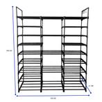 Schoenenrek | Schoenenkast | Opbergkast | 129x31x158 | Zwart, Huis en Inrichting, Kasten | Schoenenrekken, Nieuw, Verzenden