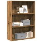 vidaXL Boekenkast 80x30x114 cm bewerkt hout artisanaal, Huis en Inrichting, Kasten | Boekenkasten, Minder dan 50 cm, Verzenden