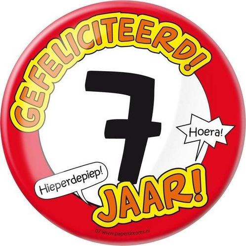 Paperdreams - Button XL - 7 Jaar, Verzamelen, Speldjes, Pins en Buttons, Ophalen of Verzenden