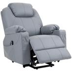 Seniorenfauteuil - Massagefunctie - Sta-op - Grijs, Huis en Inrichting, Fauteuils, Ophalen of Verzenden, Nieuw, Stof, Modern