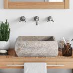 vidaXL Gootsteen 30x30x13 cm marmer grijs, Doe-het-zelf en Verbouw, Sanitair, Verzenden, Nieuw