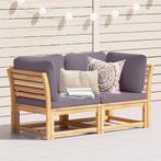 vidaXL Tuinbank 2-zits met kussens massief acaciahout, Tuin en Terras, Tuinsets en Loungesets, Verzenden, Nieuw, Hardhout