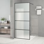 vidaXL Inloopdouchewand 90x195 cm mat ESG-glas zwart, Doe-het-zelf en Verbouw, Sanitair, Verzenden, Nieuw
