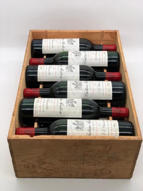 12 x 75cl Chateau Montrose, St.Estephe 1975 (Bordeaux, rood), Verzamelen, Wijnen, Frankrijk, Roséwijn, Nieuw, Ophalen of Verzenden