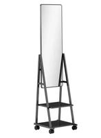 Staande Passpiegel 42×155 cm Zwart – Planken en Wieltjes, Huis en Inrichting, Verzenden, Nieuw