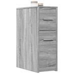 vidaXL Badkamerkast smal met wielen bewerkt hout grijs, Huis en Inrichting, Kasten | Overige, Verzenden, Nieuw