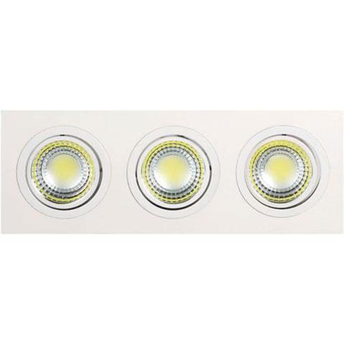 LED Spot 3-lichts - Inbouw 15W - Helder/Koud Wit 6400K, Huis en Inrichting, Lampen | Spots, Plafondspot of Wandspot, Nieuw, Led