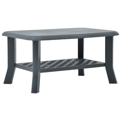 vidaXL Salontafel 90x60x46 cm kunststof groen, Huis en Inrichting, Tafels | Salontafels, 50 tot 100 cm, Nieuw, Kunststof, Minder dan 50 cm