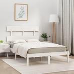 vidaXL Bedframe massief hout wit 120x200 cm, Huis en Inrichting, Slaapkamer | Bedden, Verzenden, Wit, Nieuw, Twijfelaar