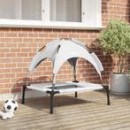 vidaXL Verhoogd Hondenbed met Verwijderbaar Dak Zilvergrijs, Dieren en Toebehoren, Honden-accessoires, Verzenden, Nieuw