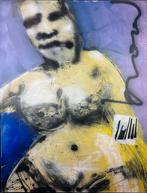 Herman Brood | Origineel Schilderij: Naked, Antiek en Kunst, Kunst | Schilderijen | Abstract, Ophalen of Verzenden