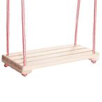 Houten schommel - 42x18 cm - naturel - rood wit, Ophalen of Verzenden, Nieuw