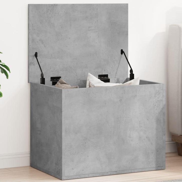 vidaXL Opbergbox 60x42x46 cm bewerkt hout betongrijs, Huis en Inrichting, Woonaccessoires | Kisten, Nieuw, Verzenden