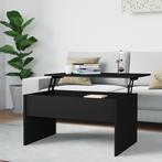 vidaXL Salontafel 80x50,5x41,5 cm bewerkt hout zwart, Huis en Inrichting, 50 tot 100 cm, Verzenden, Nieuw, 50 tot 100 cm