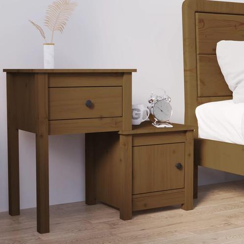 vidaXL Nachtkastje 79,5x38x65,5 cm massief grenenhout, Huis en Inrichting, Slaapkamer | Nachtkastjes, Nieuw, Minder dan 45 cm