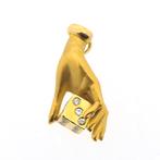 Vintage gouden hanger met diamanten 0,20 ct. | Carrera y..., Ophalen of Verzenden, Gebruikt, Goud, Overige merken