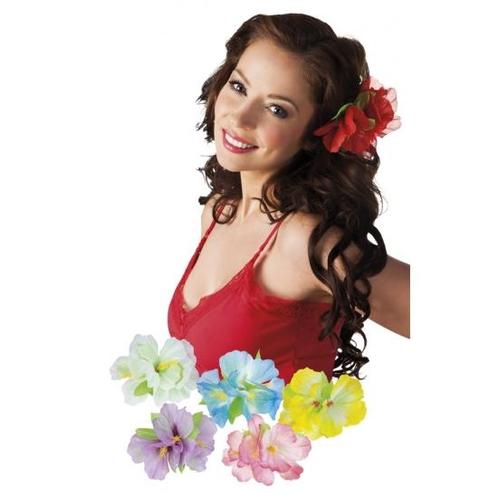 Hawaii bloemen verkleed haarclip - Hawaii accessoires, Hobby en Vrije tijd, Feestartikelen, Verzenden