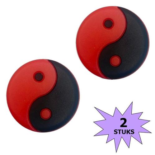 Fako Bijoux® - Tennisdemper - Yin Yang - Zwart/Rood - 2, Sport en Fitness, Tennis, Verzenden