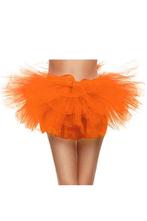 Korte Tutu Oranje Tule Rokje XS S M  Petticoat Rok Dames Mei, Carnaval, Nieuw, Ophalen of Verzenden, Kleding