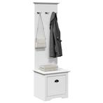 vidaXL Gangkast met haken BODO 50x40x157 cm wit, Verzenden, Nieuw