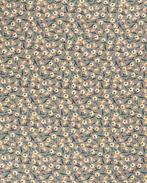 Viscose Poplin Bloemetjes Beige, Nieuw, Beige