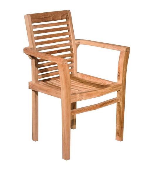 Stapelbare Teak Tuinstoel | Stacker | Massief Teakhout, Tuin en Terras, Tuinstoelen, Nieuw, Verzenden