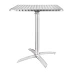 Bolero vierkante aluminium klaptafel met RVS blad 60cm, Verzenden, Nieuw in verpakking