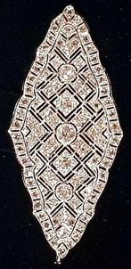 Broche Platina - 3.00ct. tw. Diamant (Natuurlijk), Sieraden, Tassen en Uiterlijk, Antieke sieraden