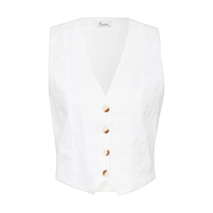 Princess goes Hollywood • wit linnen gilet • 36, Kleding | Dames, Truien en Vesten, Wit, Nieuw, Maat 36 (S), Verzenden