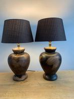 Tafellamp (2) - Twee kruik lampen - Aardewerk - Twee