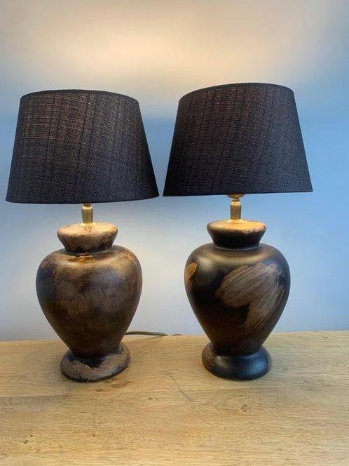 Tafellamp (2) - Twee kruik lampen - Aardewerk - Twee, Antiek en Kunst, Curiosa en Brocante