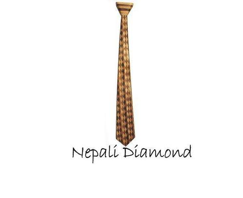 Houten stropdas: Nepali Diamond, Kleding | Heren, Stropdassen, Verzenden