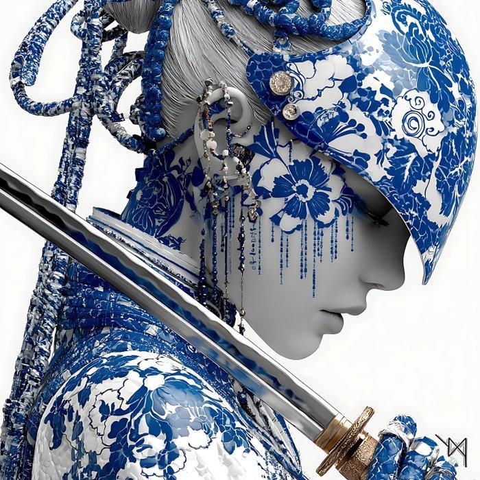 NYX - Lame de lÉquilibre – Guerrière de Porcelaine, Antiek en Kunst, Kunst | Designobjecten