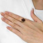 Ring - 14 karaat Geel goud - 2.43ct. tw. Granaat - Granaat, Sieraden, Tassen en Uiterlijk, Ringen, Nieuw