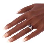 Ring Platina - 1.40ct. tw. Saffier - Diamant - Vintage art, Sieraden, Tassen en Uiterlijk, Ringen, Nieuw