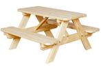 Rockwood® Kinder Picknicktafel Naturel 0.90m inclusief, Tuin en Terras, Picknicktafels, Ophalen of Verzenden, Nieuw, Rechthoekig