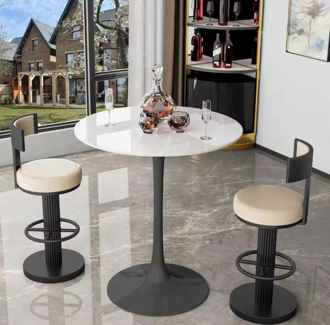 Ronde bartafel 100 cm met luxe gesinterd stenen blad, Huis en Inrichting, Tafels | Bijzettafels, Nieuw, Verzenden