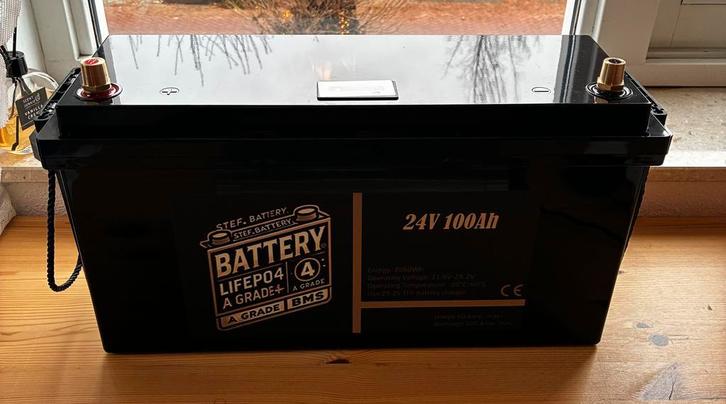 Lifepo4 accu  24 Volt / 25,6 Volt 2560WH 100Ah, Doe-het-zelf en Verbouw, Zonnepanelen en Toebehoren, Nieuw, Ophalen of Verzenden