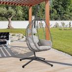 Polyrotan hangstoel Aria - Lichtgrijs - Incl. onderstel, Tuin en Terras, Verzenden, Nieuw