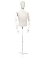 VINTAGE 1/2 TORSO HEER MERK GRUPPO CORSO WIT / ZAND