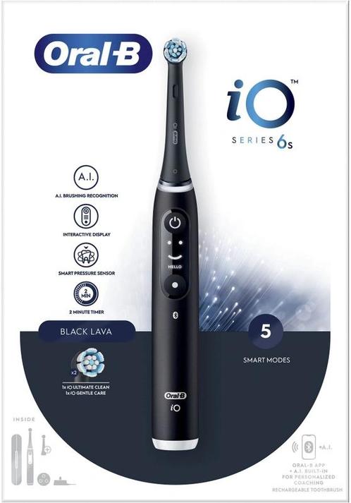 Oral-B - iO Series 6s - Elektrische Tandenborstel - Zwart, Sieraden, Tassen en Uiterlijk, Overige Accessoires, Nieuw, Verzenden