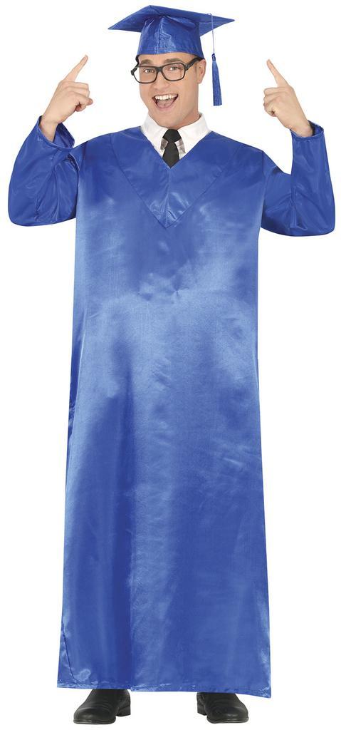 Afstudeer Toga Blauw Heren, Hobby en Vrije tijd, Feestartikelen, Nieuw, Verzenden